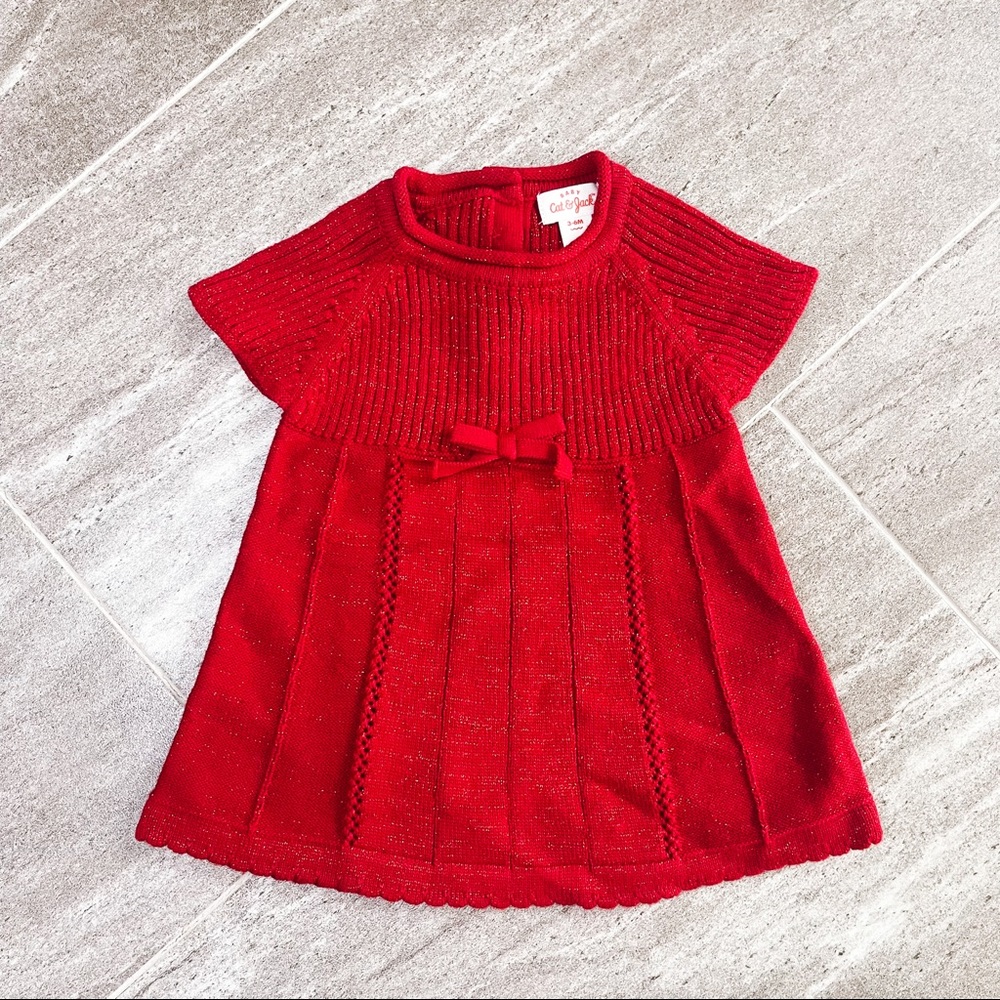 Red Sweater Knit Dress